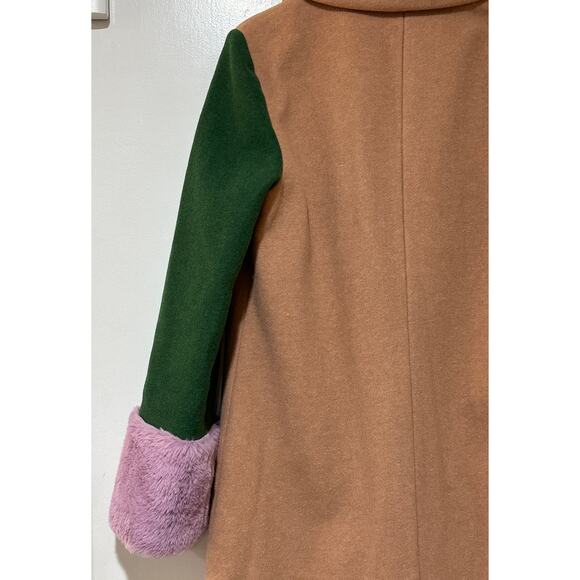 Hutch Blaire Coat Double Breasted Nude Green Lavender Size Small NWOT Timeless - Picture 14 of 16